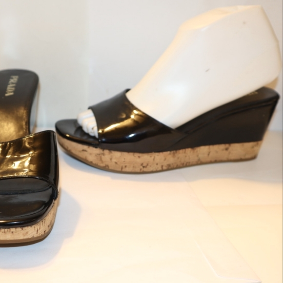 Prada wedge mules sandals - Picture 11 of 13
